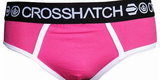 ORIGINMENSWEAR [Bright Magenta, Large] NEW MENS DESIGNER CROSSHATCH UNDERWEAR NEON SLIPS CLASSIC BRIEF PANTS